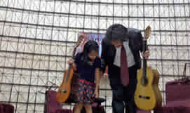 Con Majo en su primer recital