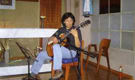 Grabando demo Ed y Ara Capilla d los Larios 2009a